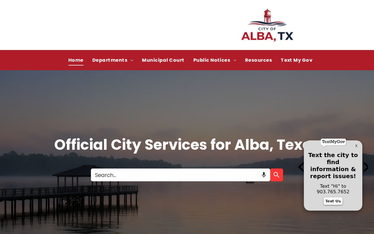 Alba, Wood County warrant records city government setting
