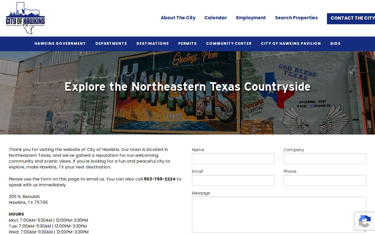Hawkins, Wood County warrant records city contact page